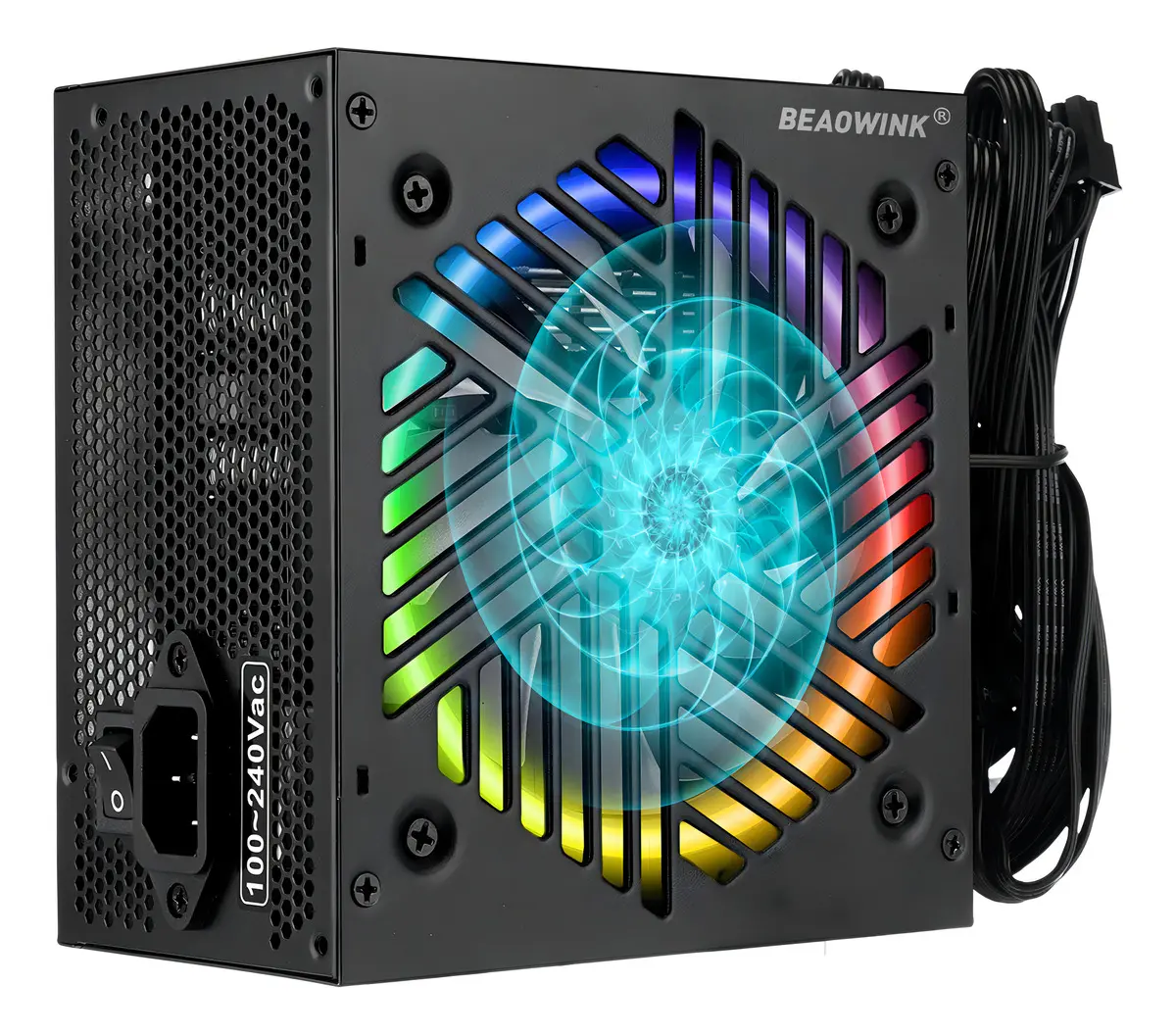 Fuente de Poder PC 800W ATX 80 Plus Bronze RGB Beaowink Silenciosa